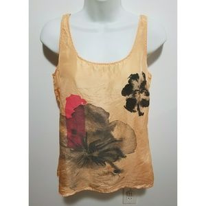 New York and Company peach 100% silk top